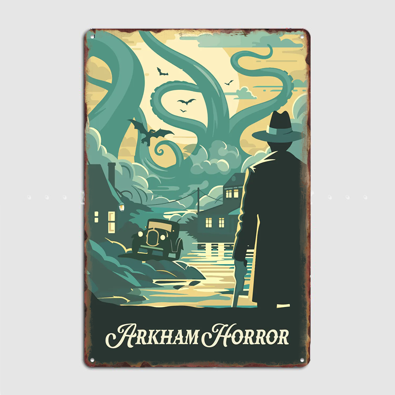 Board Game Vintage - Arkham Horror Board Game Inspired Poster