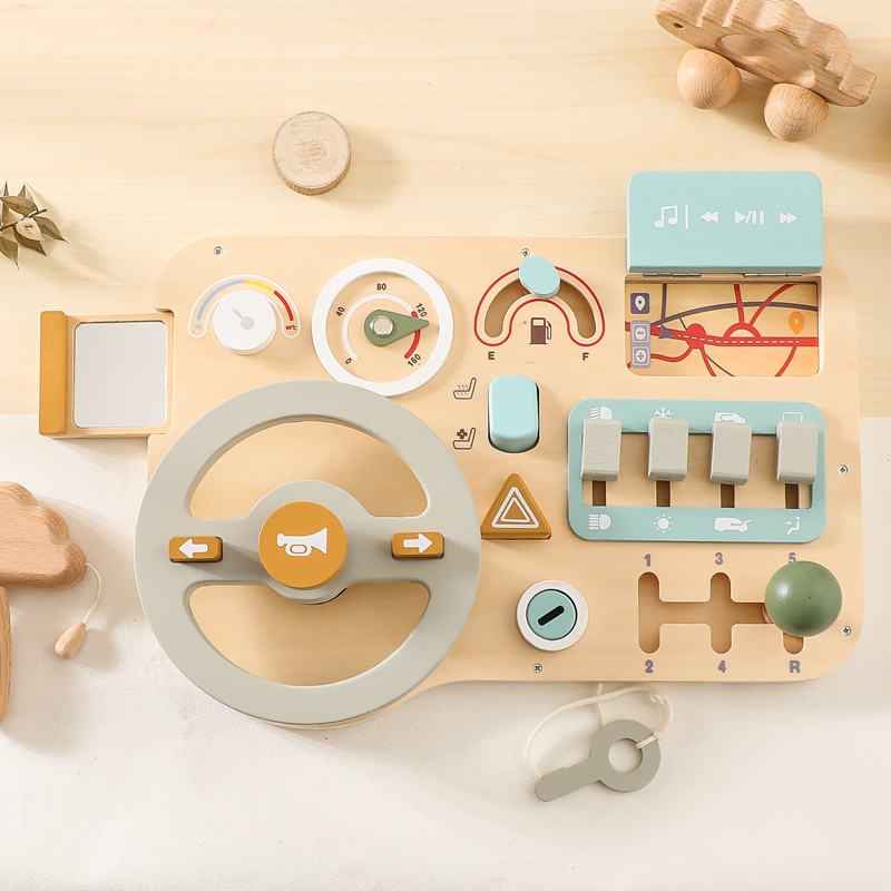 Board Game Enthusiast - Çocuklar Montessori Oyuncakları Araba Meşgul Tahtası