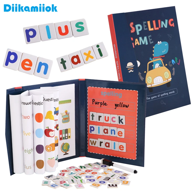 Board Game English For Kids - 1 adet manyetik alfabe yazım kelime