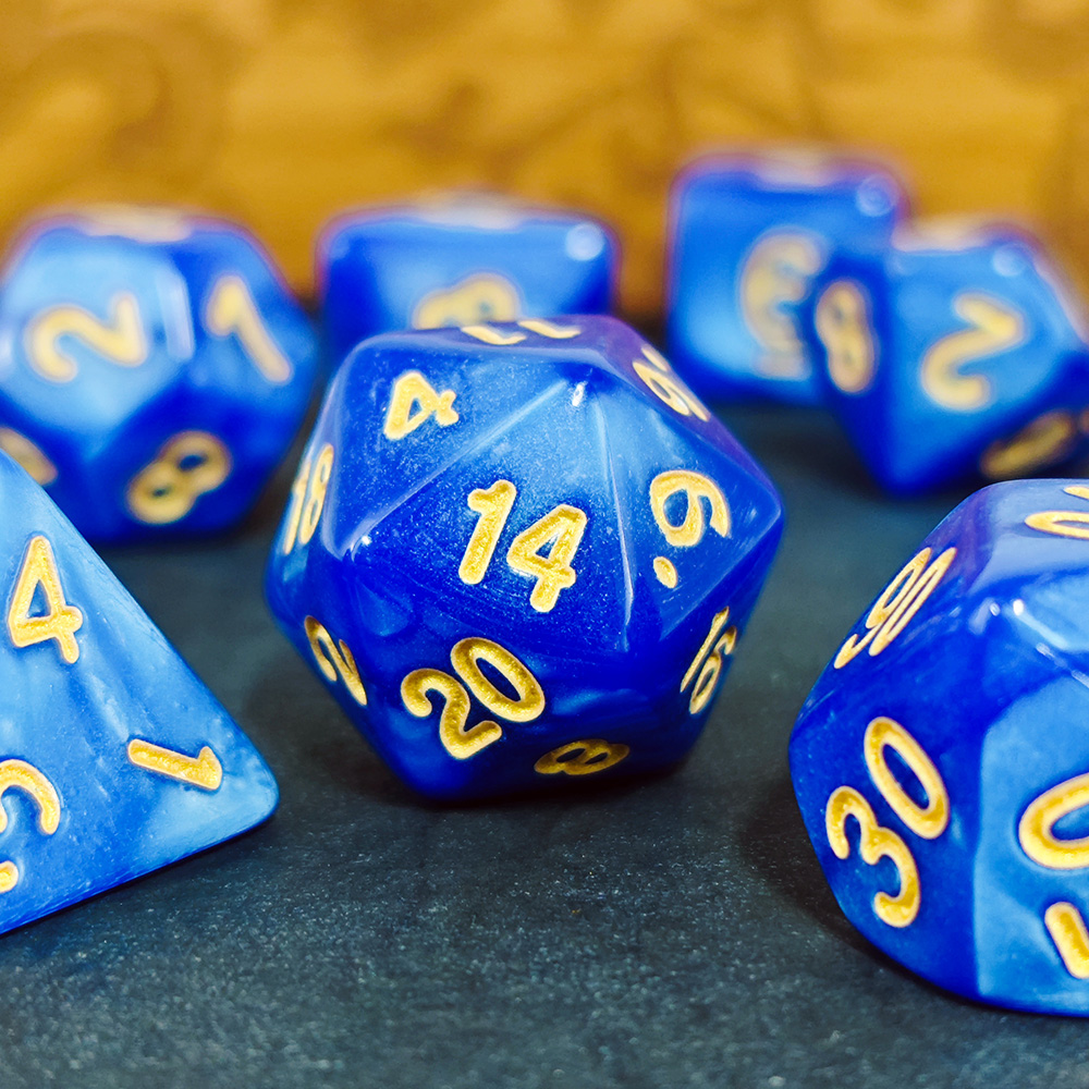 Board Game Dnd - 7 Parça Parlak Limon Sarısı İnci