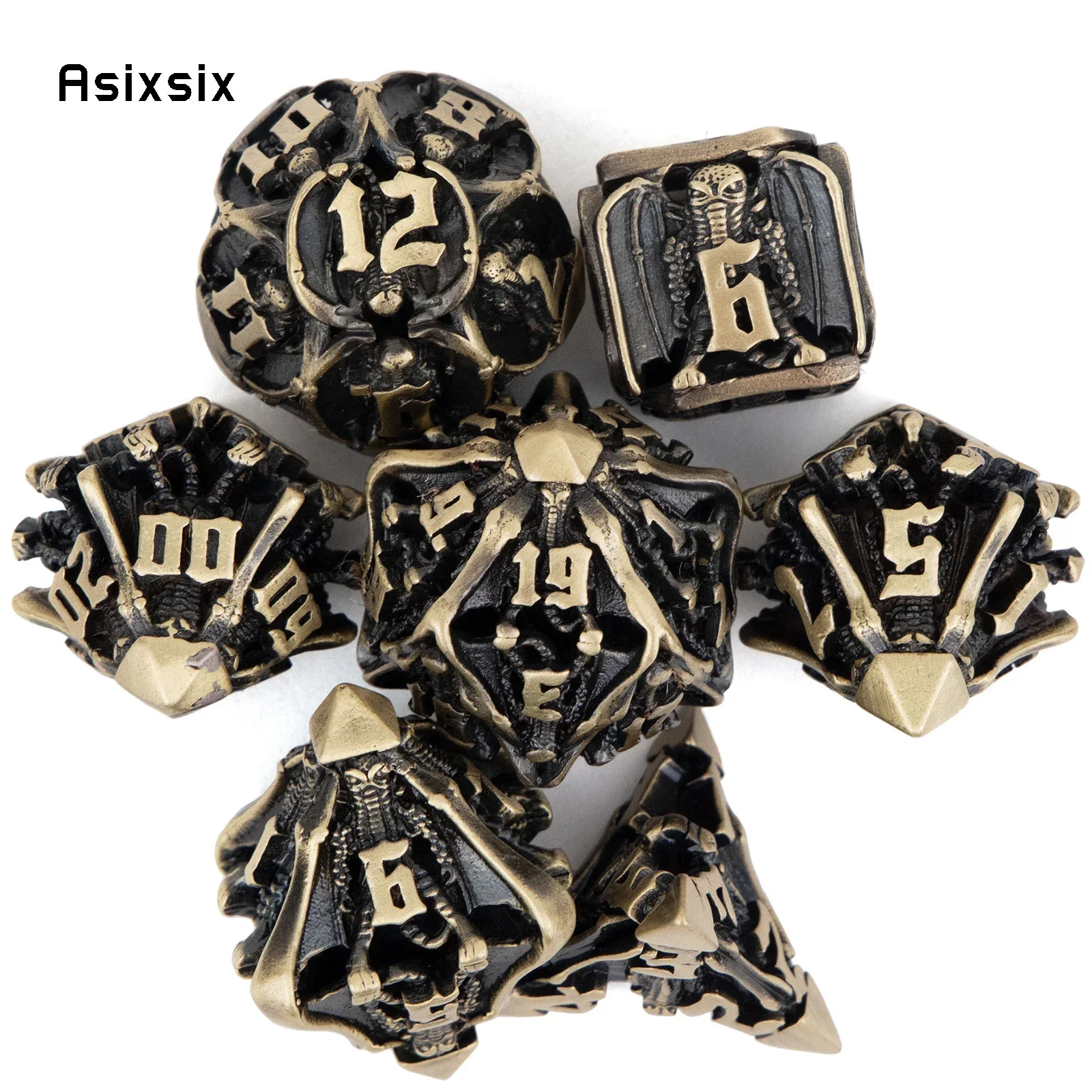 Dice Set Polyhedral - Metal Zarlar, Masaüstü Rol Yapma Oyunları