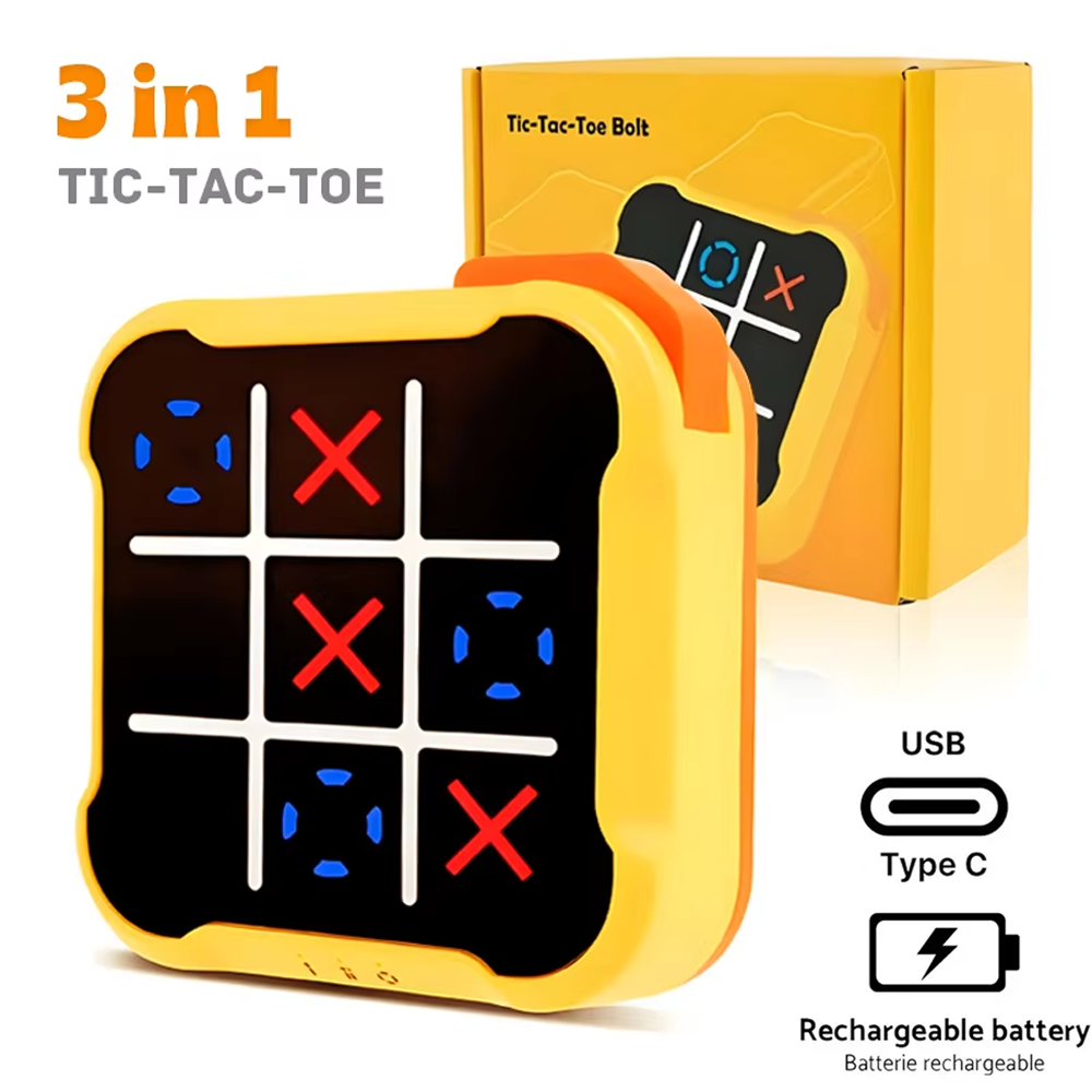 Board Game English For Kids - 3in1 Elektronik TIC-TAC-TOE Cıvata Satranç Oyunu