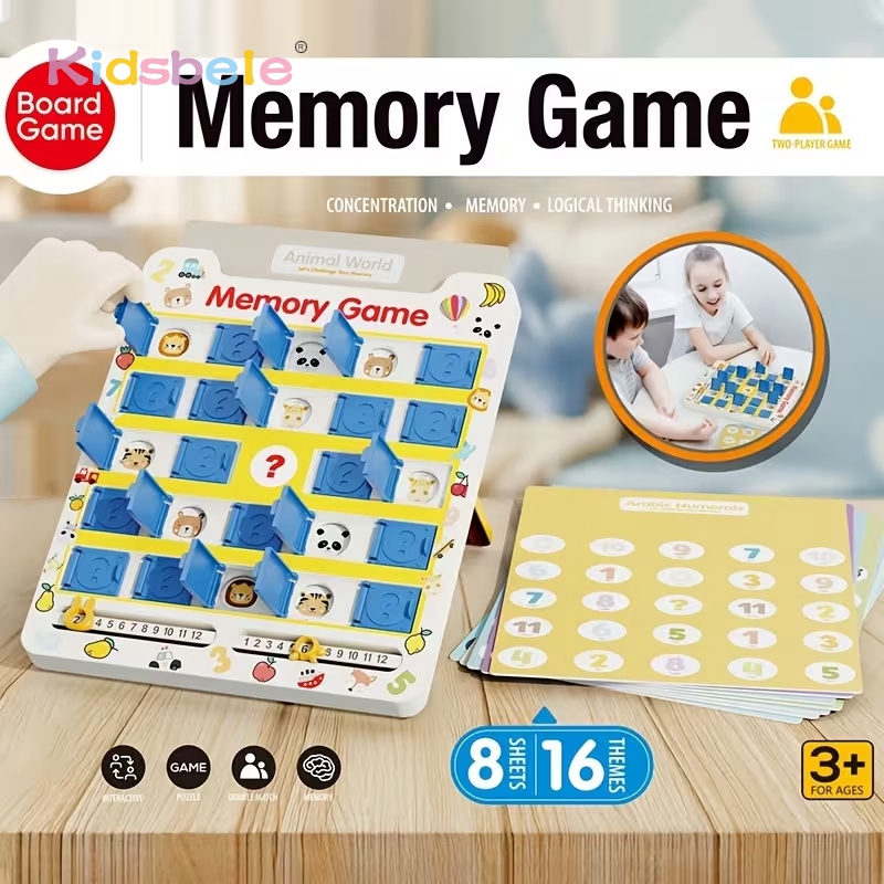 Board Game Flip 7 - Çocuklar İçin Hafıza Eşleştirme Oyunu, Okul