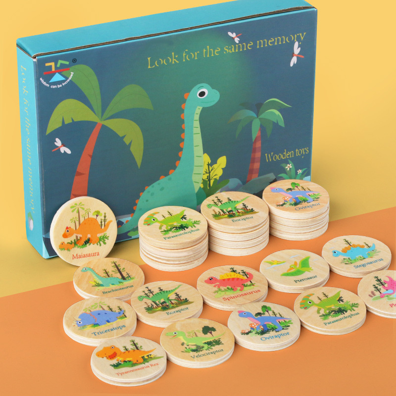 Board Game Nature - Hafıza Oyunu Dinozor Eşleştirme Oyuncak Okul