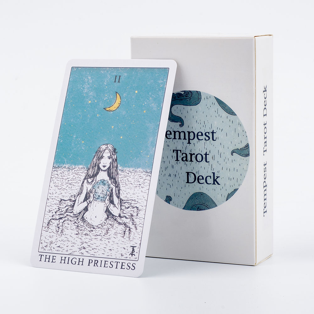 Board Game Design - Okyanus temalı Tempest Tarot güverte 78