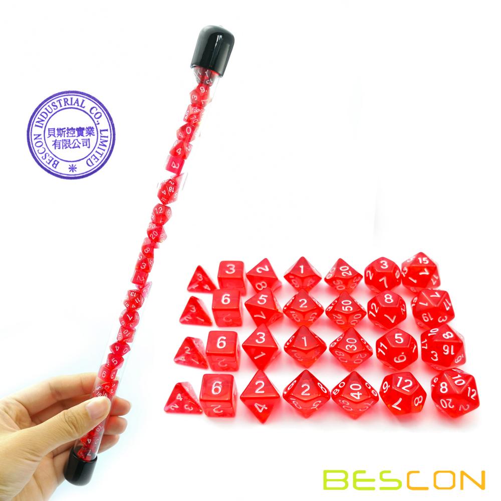 Bescon 28 adet saydam kırmızı  - Dice Set Polyhedral incelemesi ve fiyatı