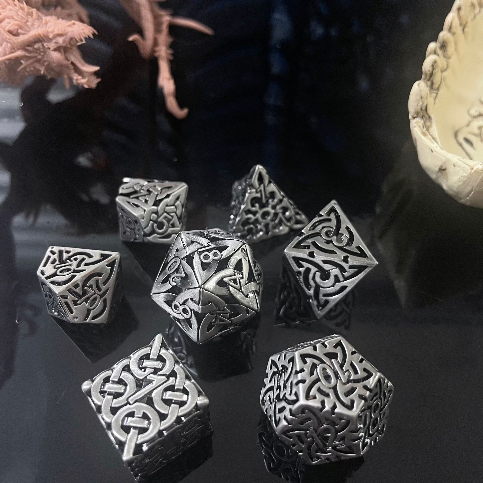7 adet Cosplay D4-D20 DND piri - Dice Set Polyhedral incelemesi ve fiyatı