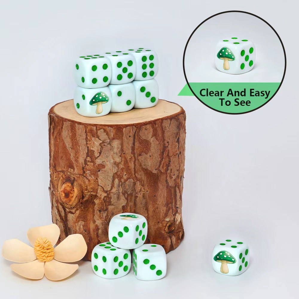6 adet sevimli yeşil mantar D6 - Board Game Dnd incelemesi ve fiyatı