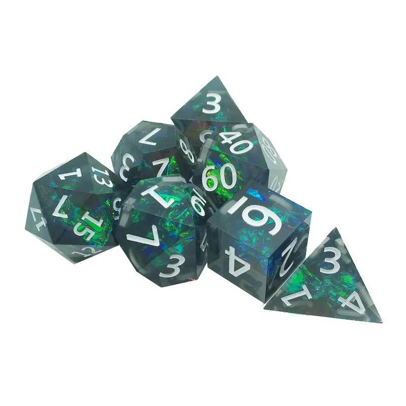 7 adet reçine keskin çokyüzlü  - Dice Set Polyhedral incelemesi ve fiyatı