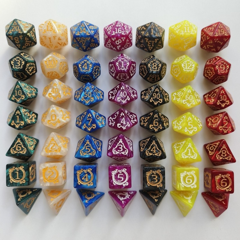 7 adet ejderha desenli çokyüzl - Dice Set Polyhedral incelemesi ve fiyatı