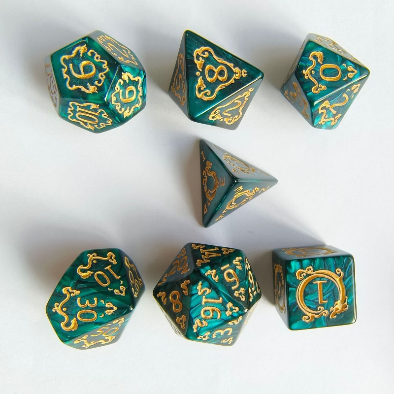 7 adet ejderha desenli çokyüzl - Dice Set Polyhedral incelemesi ve fiyatı