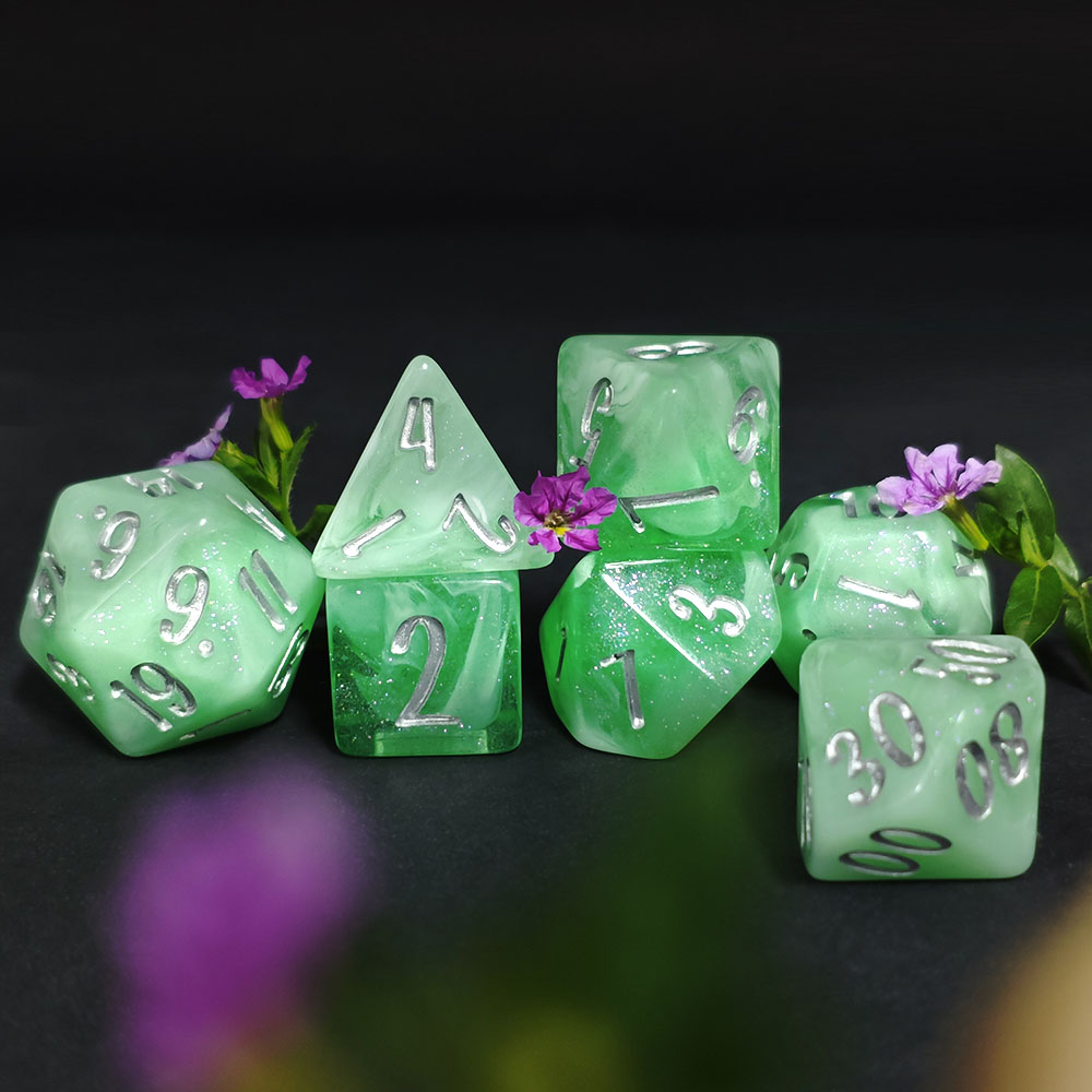 7 Parça Nane Yeşili Döngülü Si - Dice Set Polyhedral incelemesi ve fiyatı