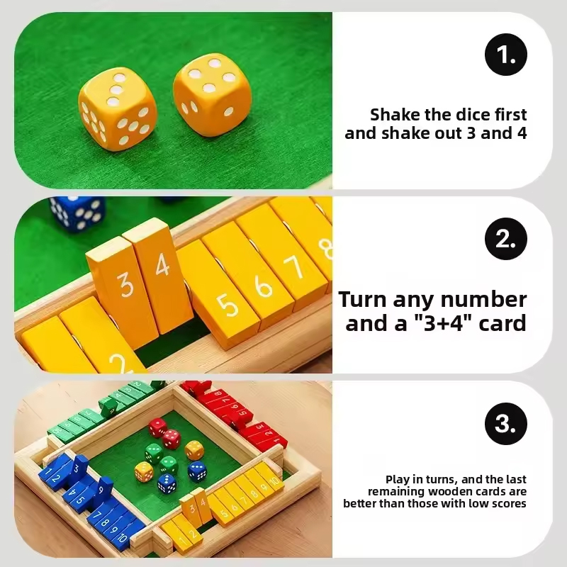 Kutu Oyunu Ahşap Zar Dört Tara - Board Game Flip 7 incelemesi ve fiyatı