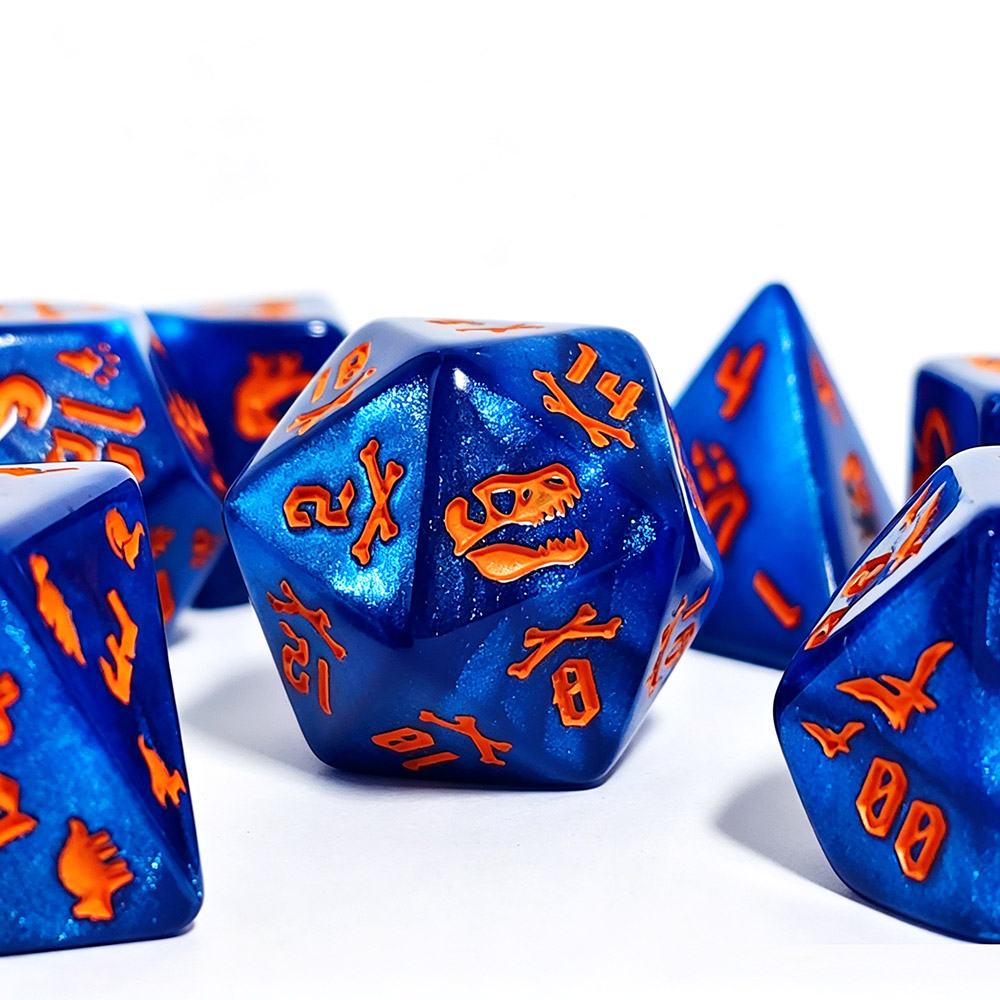 7 adet Jurassic okyanus mavisi - Dice Set Polyhedral incelemesi ve fiyatı