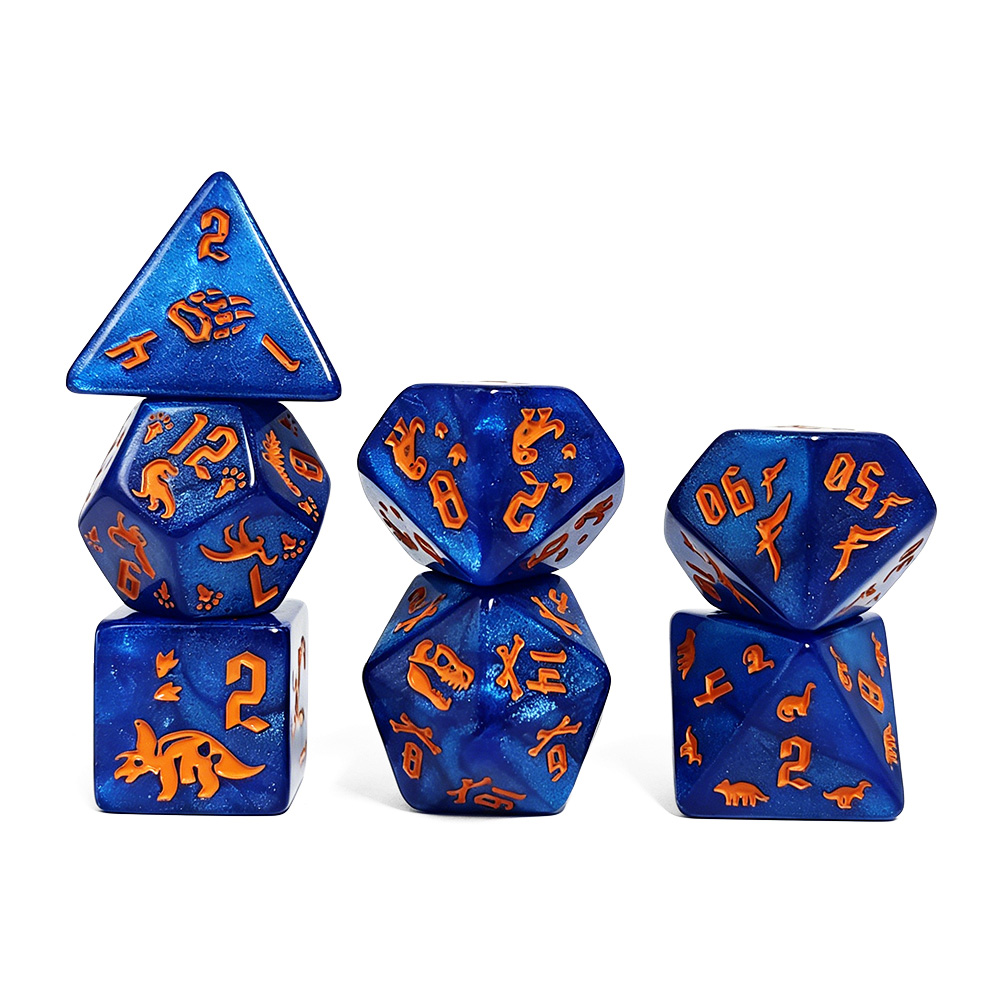 7 adet Jurassic okyanus mavisi - Dice Set Polyhedral incelemesi ve fiyatı
