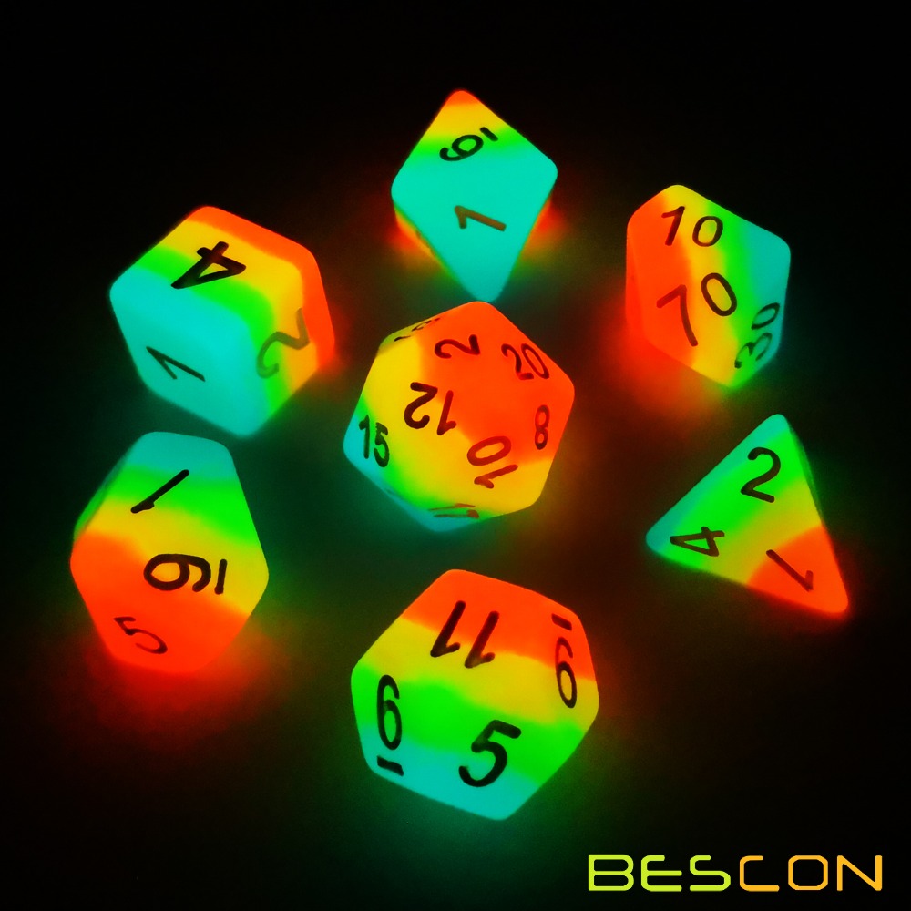 Bescon Fantasy gökkuşağı parla - Dice Set Polyhedral incelemesi ve fiyatı