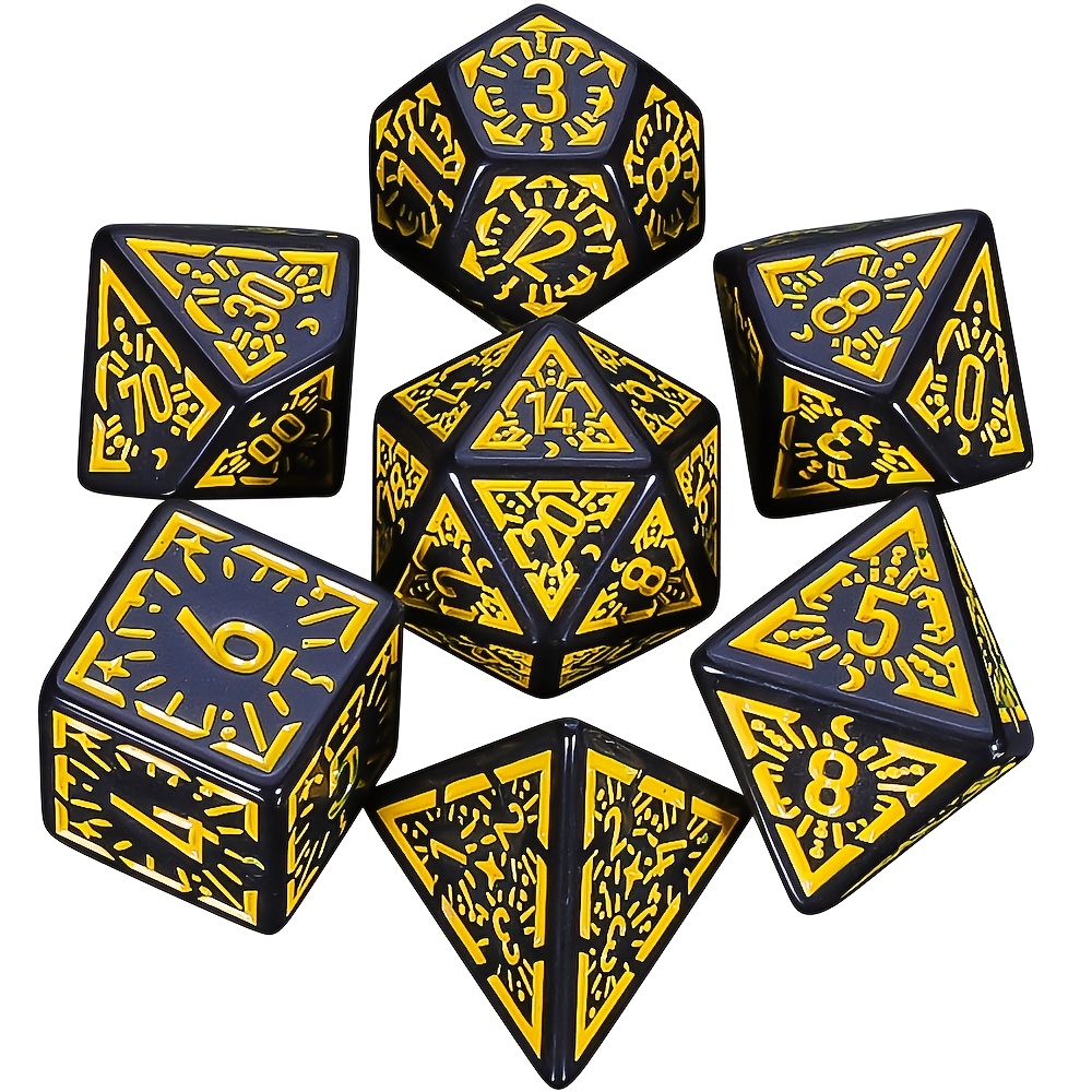 D&D Zar Seti - 7 Parça Oymalı  - Dice Set Polyhedral incelemesi ve fiyatı