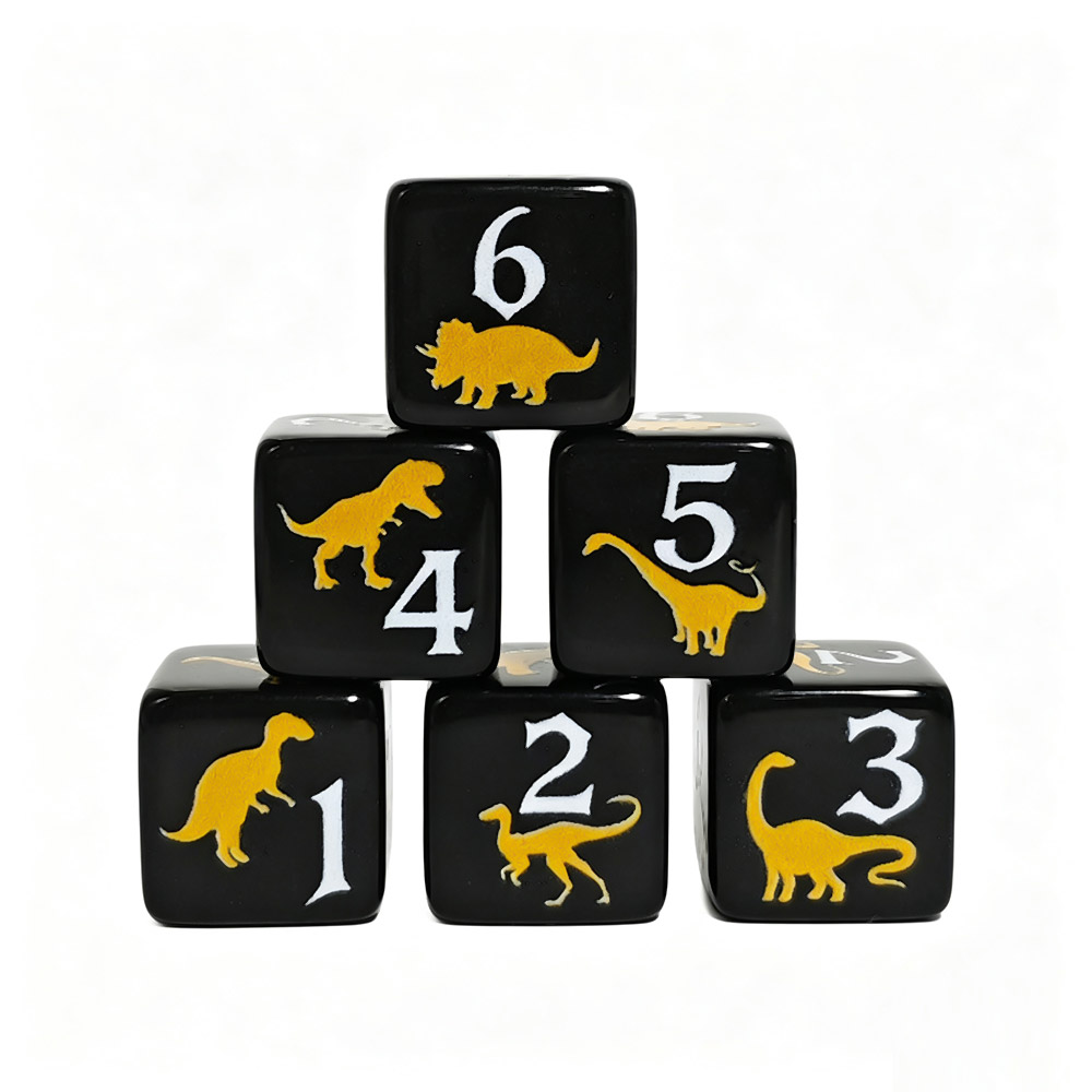 12 adet 16mm siyah dinozor des - Board Game Dnd incelemesi ve fiyatı