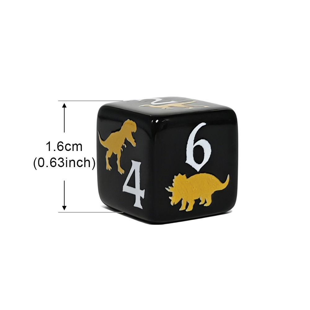 12 adet 16mm siyah dinozor des - Board Game Dnd incelemesi ve fiyatı