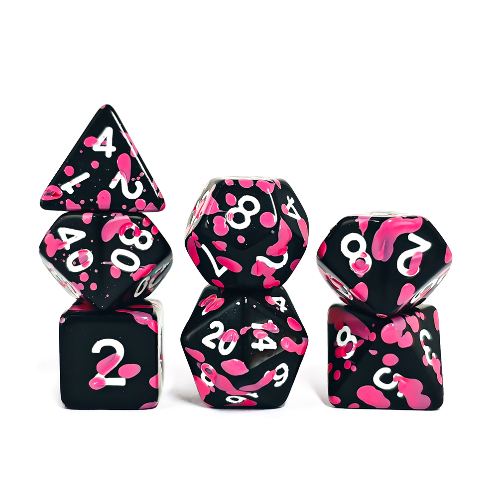 Çokyüzlü Pembe Sıçramak Akrili - Dice Set Polyhedral incelemesi ve fiyatı